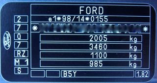 Ford mondeo vin plate explained #5